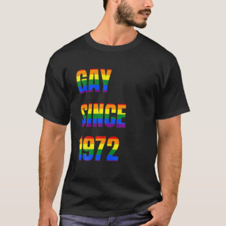 T-shirt Gay Depuis 1972 C'Est Mon Anniversaire LGBT Beau G
