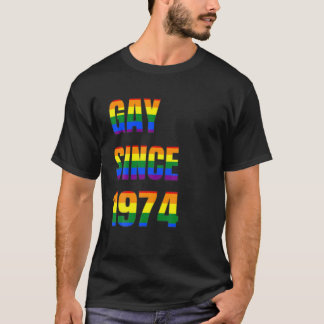 T-shirt Gay Depuis 1974 C'Est Mon Anniversaire LGBT Beau G