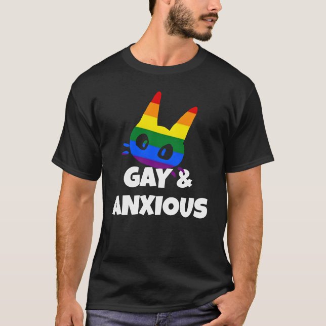 T-shirt Gay et anxieux (Devant)
