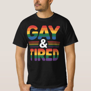 T-shirt Gay et fatigué Lgbtqia esthétique rétro Fière Lesb