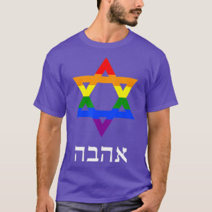 T-shirt Gay Étoile Juive De David Hébreu Gay pride d'amo