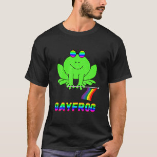 T-shirt Gay Frog LGBT Pride Rainbow Toad Genre Queer Homo