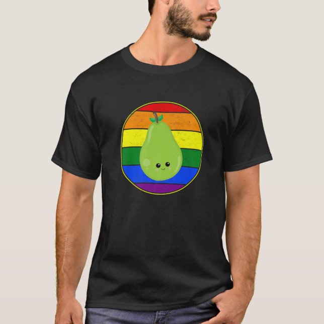 T-shirt Gay Fruit Pear Lover LGBTQ Pride Stuff Ados mignon (Devant)