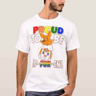 T-shirt Gay Furries Fier D'Être Différent Fursuit Happy Fu