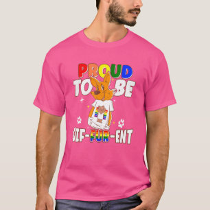 T-shirt Gay Furries Fier D'Être Différent Fursuit Happy Fu