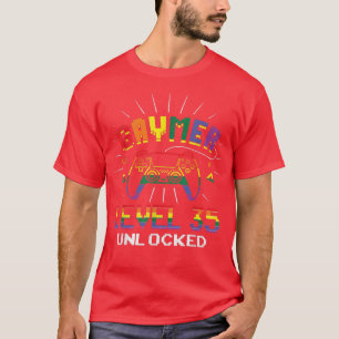 T-shirt Gay Gamer Age 35 ans Old Rainbow Pride LGBT Pride