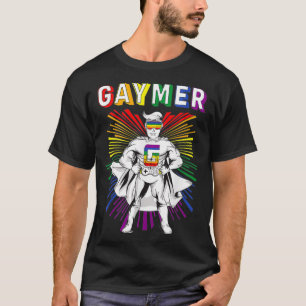 T-shirt Gay Gamer Gaymer Gaymer Gayming LGBTQ Gay Mens Pri