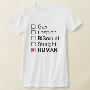 T-shirt Gay Lesbienne BiSexual Droit Humain Pas de Étiquet