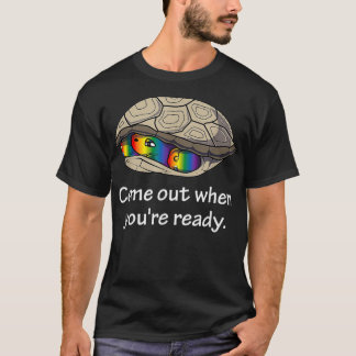 T-shirt Gay LGBT LGBTQ Ally Pride Rainbow Turtle Gay Supp