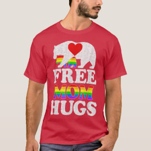 T-shirt Gay LGBT Pride Mama Bear For Women Free Mom Hugues