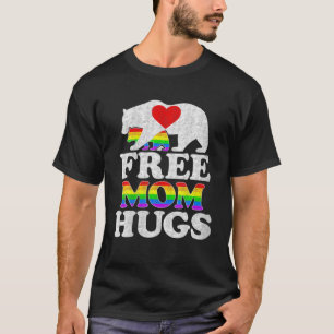 T-shirt Gay LGBT Pride Mama Bear For Women Free Mom Hugues