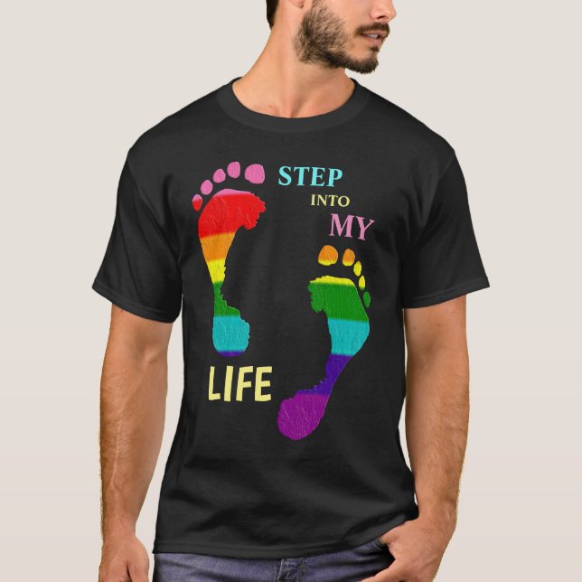 T-shirt Gay LGBTQ Rainbow Pride Mois Pas mes pieds de vie (Devant)