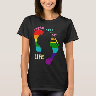 T-shirt Gay LGBTQ Rainbow Pride Mois Pas mes pieds de vie
