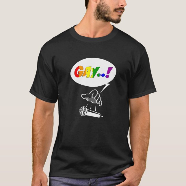 T-shirt Gay Mic Drop Dites Gay Support Lgbtq Gay pride Dro (Devant)