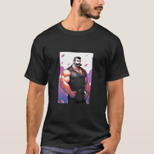 T-shirt Gay Museau Papa Cuir Ours Art Pride Ours Bouillon