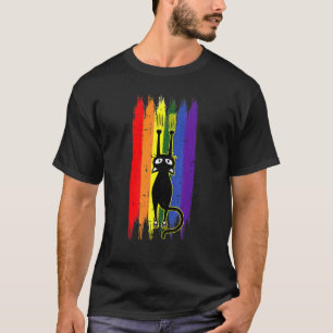 T-shirt Gay pride à grattage de chat Kitten Paw Fière Lgbt