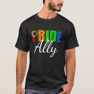 T-shirt Gay pride Ally Purple T Chemise LGBT Gay Right Al