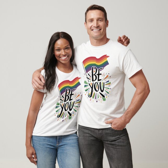 T-shirt Gay pride Arc-en-ciel Drapeau Soyez vous (Unisexe)