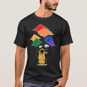 T-shirt Gay Pride Arc-en-ciel Émo Chat Triste LGBTQ Nuage