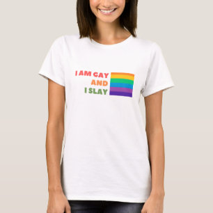 T-shirt Gay pride avec Citation Je suis gay et je tue