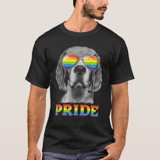 T-shirt Gay pride beagle Lgbt Arc-en-ciel Lunettes de sole