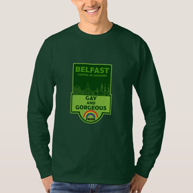 T-shirt Gay pride Belfast - Brighton Irlande LGBT - (Devant)