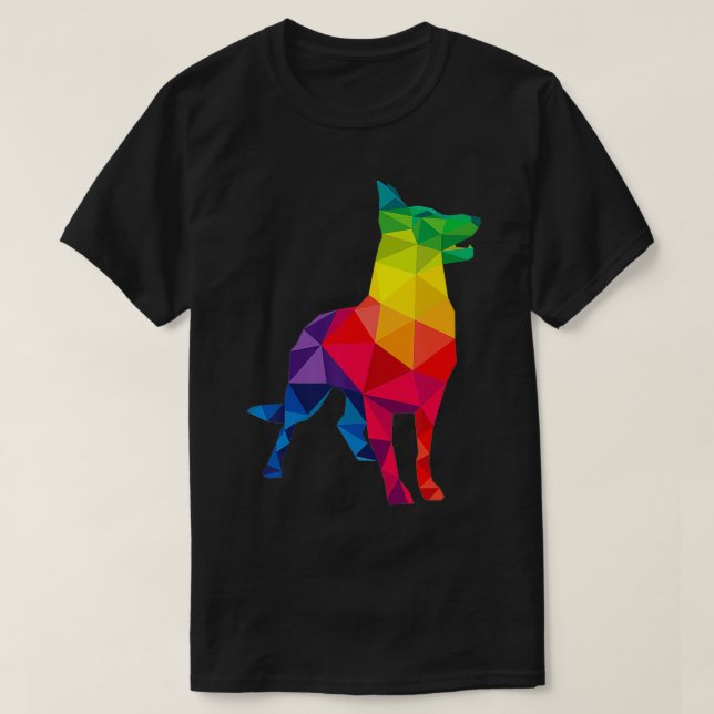 T-shirt Gay pride berger allemand LGBT LGBTQ Rainbow Flag  (Design devant)