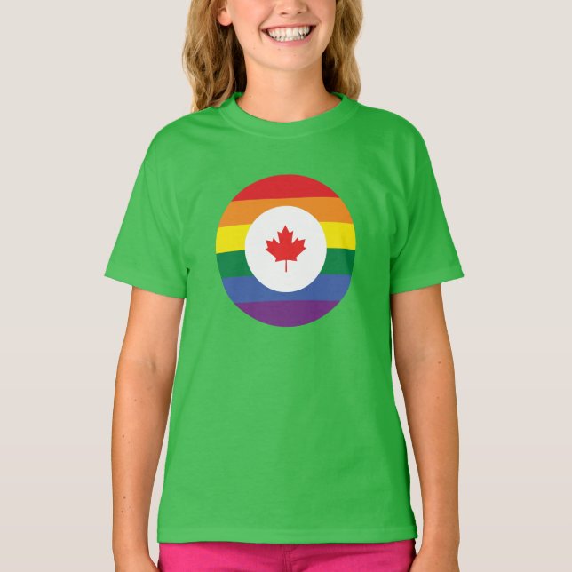 T-shirt Gay pride canadien (Devant)