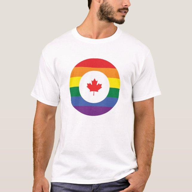 T-shirt Gay pride canadien (Devant)