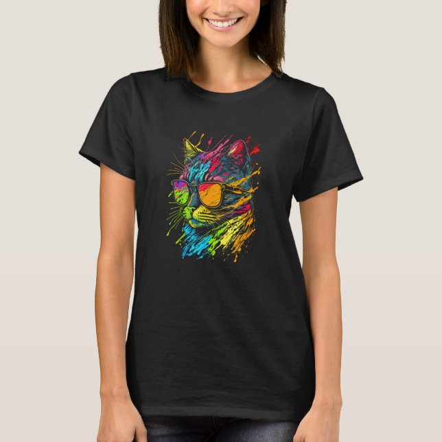 T-shirt Gay Pride Cat Animal  Pride Month Cute Equality LG (Devant)
