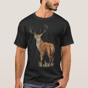 T-shirt Gay pride cerf lgbt arc-en-ciel drapeau coloré T-s