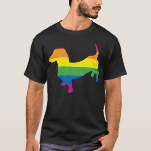 T-shirt Gay pride Dachshund/Wiener