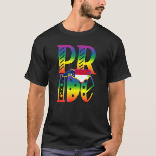 T-shirt Gay pride De Caroline Du Nord En Lettres En Bloc