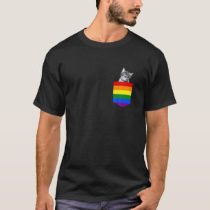 T-shirt Gay pride de chat LGBT Lunettes de soleil arc-en-c