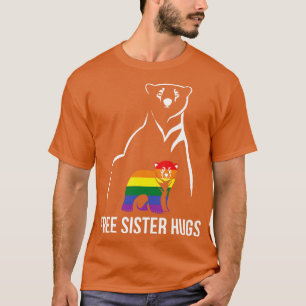 T-shirt Gay pride de la Soeur Hugs Libre LGBT Rainbow Wome