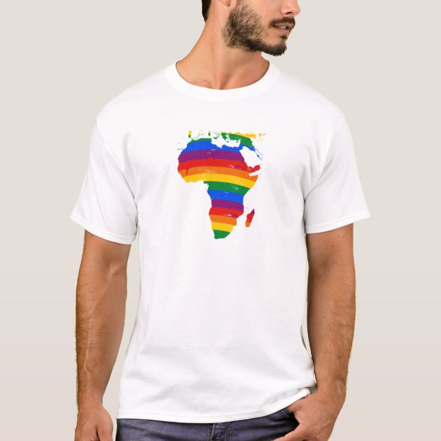 T-SHIRT GAY PRIDE DE L'AFRIQUE (Devant)