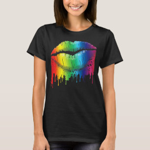T-shirt Gay pride de lèvre arc-en-ciel Drapeau Lgbt Lesbia