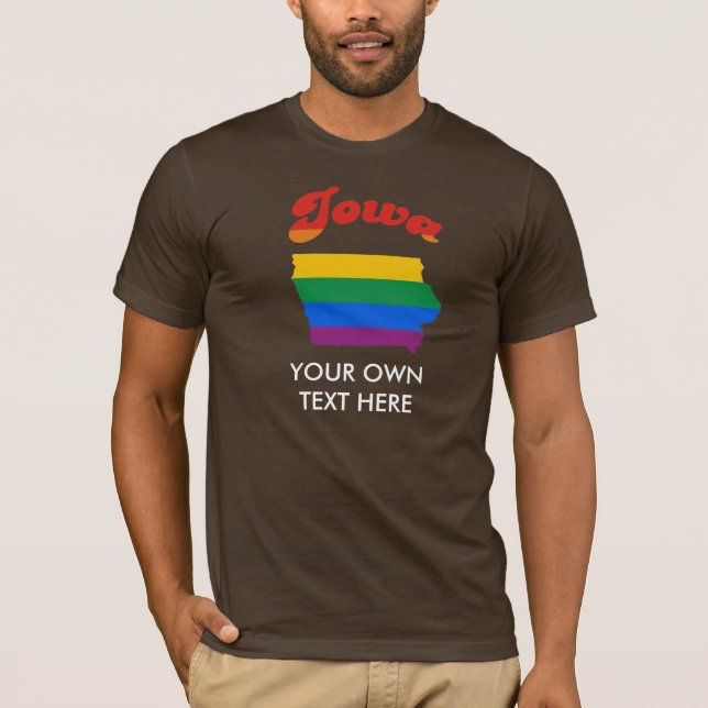 T-SHIRT GAY PRIDE DE L'IOWA (Devant)