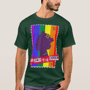 T-shirt GAY PRIDE DIEU SAUVER LA REINE RAINBOW FLAG T-shir