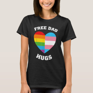 T-shirt Gay pride Drapeau Mens GRATUIT DAD HUGS Rainbow LG