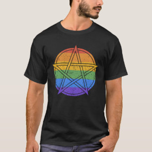 T-shirt Gay pride gothique Wicca Witchcraft Petagram Satan