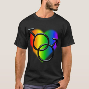 T-Shirt gay pride Hommes de même sexe amour chemis
