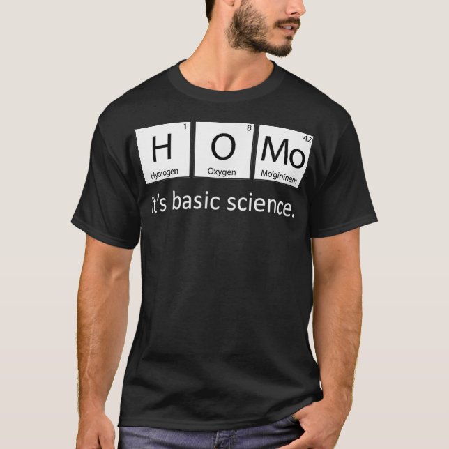T-shirt gay pride Homo Sa Science de base Tableau périodiq (Devant)
