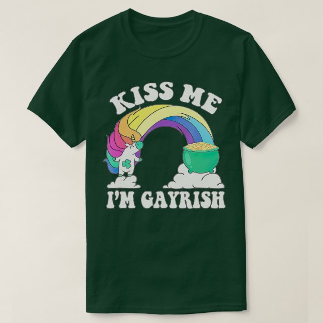 T-shirt Gay pride irlandais LGB Unicorn mignon Jour de la  (Design devant)
