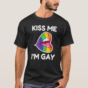 T-shirt Gay pride Kiss Me Je suis Hommes Gay Femmes Lgbtq