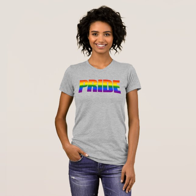 T-shirt Gay pride LGBT Arc-en-ciel Typographie égalité (Devant entier)