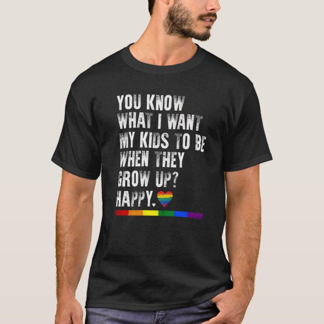 T-shirt Gay Pride LGBT Awareness Parents Mom Dad Lesbian P (Devant)