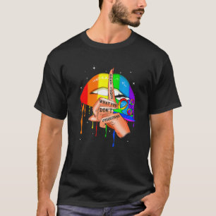T-shirt Gay pride Lgbt Ne juge pas Lgbt Dripping Rainbow L