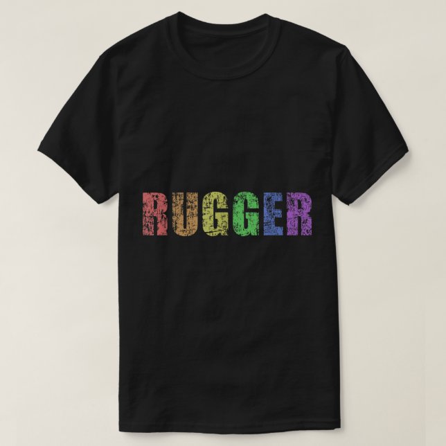 T-shirt Gay pride lgbt orgueil arc-en-ciel drapeau rugby j (Design devant)