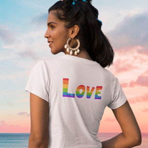 T-shirt Gay pride LGBT rainbow flag L'amour est l'amour LG